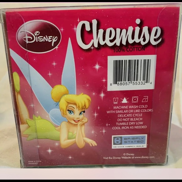 NEW Disney Tinker Bell Tinker Berry Junior Chemise Night Dress Girls S Cupcake - Picture 5 of 6